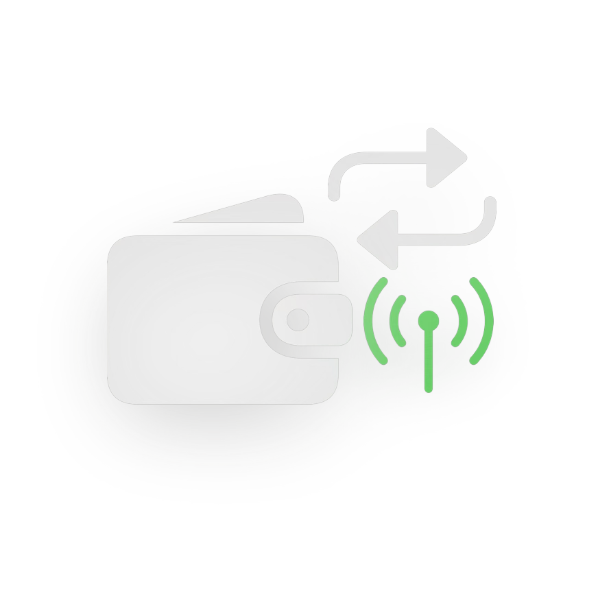 Wallet balance and signal for automatic top-up